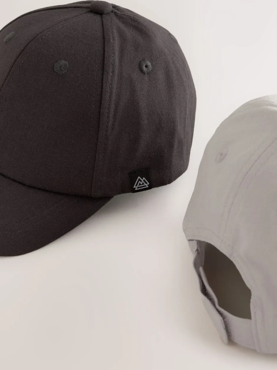 Next Gris/Charbon - Casquettes de baseball 100% coton 2 Pack (1-16ans) Outlet