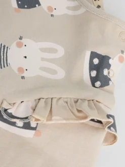 Next - Ensemble haut à manches longues et leggings 6 pièces (0mois-3ans) Gris/Crème Character Outlet