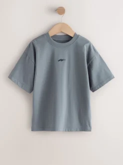 Next Gris/jaune/minéral/rouge - Lot de 4 T-shirts à Manches courtes avec Logo Graphique sur la Poitrine (3-16ans) Clearance