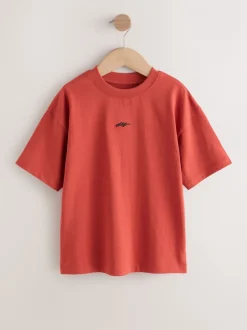 Next Gris/jaune/minéral/rouge - Lot de 4 T-shirts à Manches courtes avec Logo Graphique sur la Poitrine (3-16ans) Clearance