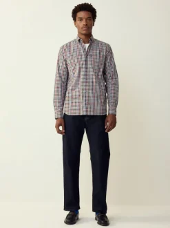 Next - Chemise Oxford ajustée Easy Iron Button Down Gris/multicolore vichy Outlet