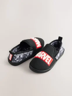 Next Gris/Noir - Chaussons Marvel Cupsole New
