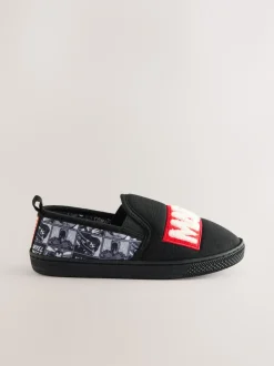 Next Gris/Noir - Chaussons Marvel Cupsole New