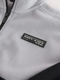 Next Gris/Noir - Polaire à col cheminée (3-16ans) New