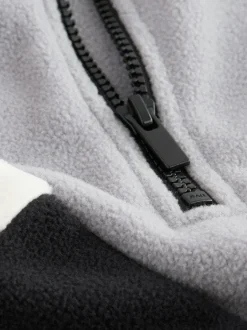 Next Gris/Noir - Polaire à col cheminée (3-16ans) New