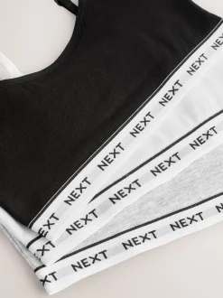 Next Gris/noir/blanc - Strappy Raccourci Hauts 3 Lot (5-16ans) Outlet