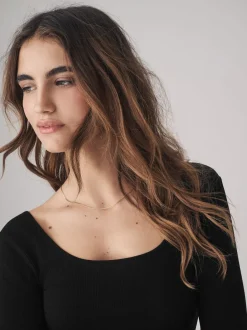 The Set Gris/noir/blanc - 3{Lot Manches longues nervurées Body Sale