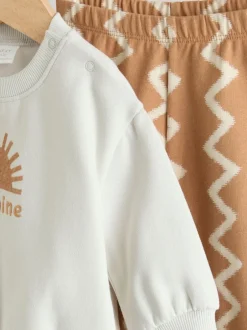 Next Gris/rouille - Ensemble sweat et pantalon de jogging bébé (0mois à2ans) Clearance