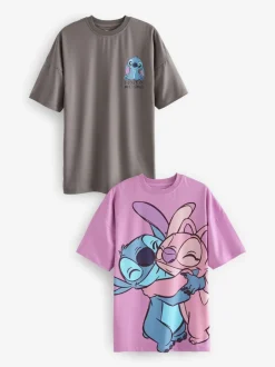 Next Gris/Violet - Lilo & Stitch Nighties 2 Pack (3-14ans) Sale