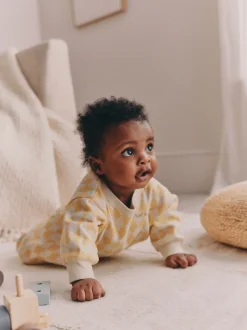 Next - Barboteuse en molleton bébé (0mois à3ans) Harlequin jaune