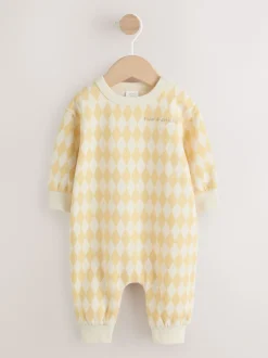 Next - Barboteuse en molleton bébé (0mois à3ans) Harlequin jaune
