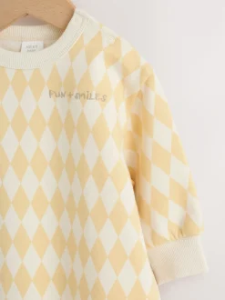 Next - Barboteuse en molleton bébé (0mois à3ans) Harlequin jaune