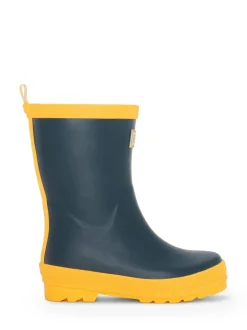 Hatley Bottes de pluie bleu marine et Jaune mat Outlet