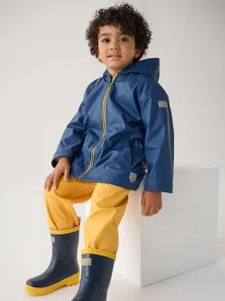 Hatley Bottes de pluie bleu marine et Jaune mat Outlet
