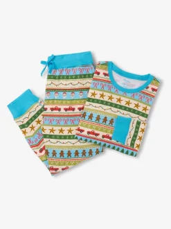 Hatley pyjama en coton côtelé de Noël bleu Fun Fair Isle pour homme Sale
