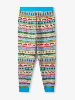 Hatley pyjama en coton côtelé de Noël bleu Fun Fair Isle pour homme Sale