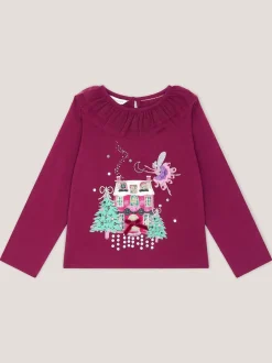 Monsoon Haut à manches longues avec ornements Noël House Hot