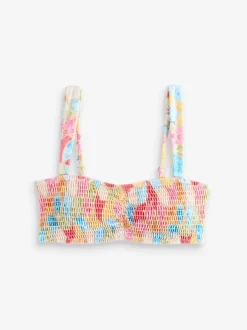 Never Fully Dressed Haut de bikini brillant froncé New