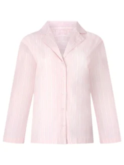 Hunkemoller Haut de pyjama en popeline de coton rose Outlet