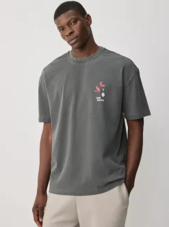 Next Hiroshige gris anthracite - Coupe ample - T-shirt avec licence d’artiste Sale