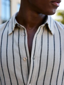 MAUVAIS Hors blanc - Chemise Bocelli à rayure manches longues Clearance