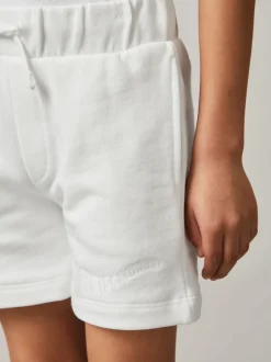 Reiss Hors blanc - Short Perry en coton brodé New