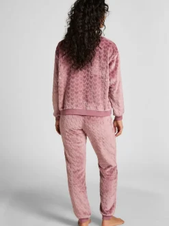 Hunkemoller pyjama violet en polaire cœur Online