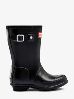 Hunter Bottes en caoutchouc originales brillantes pour grands enfants Clearance