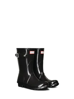 Hunter Womens Original Short Gloss Noir Wellies Discount