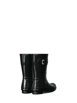 Hunter Womens Original Short Gloss Noir Wellies Discount