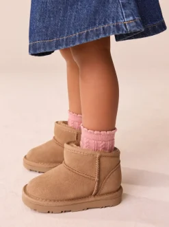 Next - Bottes à enfiler en daim Hydrofuge marron bronzé Clearance