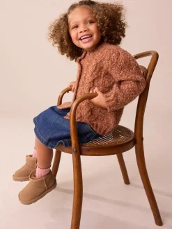 Next - Bottes à enfiler en daim Hydrofuge marron bronzé Clearance