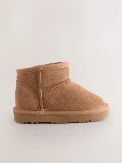 Next - Bottes à enfiler en daim Hydrofuge marron bronzé Clearance