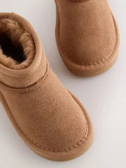 Next - Bottes à enfiler en daim Hydrofuge marron bronzé Clearance