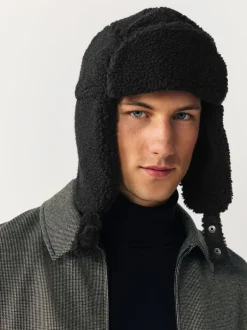 Next - Chapka Imitation peau de mouton noire New