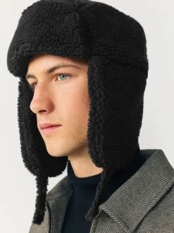 Next - Chapka Imitation peau de mouton noire New