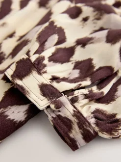 Next - Chemisier manches longues à col V Impression animale rose Discount