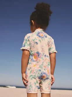 Next - Maillot de bain Sunsafe (3mths-10yrs) Impression florale rose New