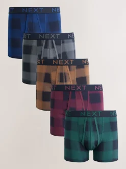 Next - Boxers avec ouverture sur le devant Imprimé à Carreaux Multicolore Hot
