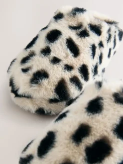 Next Imprimé animal - Faux Fur Mule Slippers Outlet