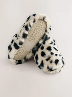 Next Imprimé animal - Faux Fur Mule Slippers Outlet