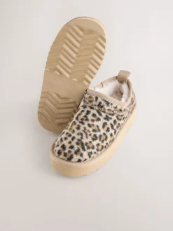 Next Imprimé animal - Flatform Shoot Fleece Lined Slippers Discount