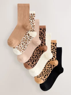 Next Imprimé animal - Paquet de chaussettes de cheville 7 Outlet