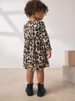 Next - Robe côtelée à manches longues (3mois-7ans) Imprimé animal New