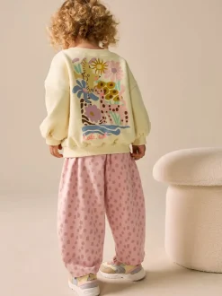 Next - Ensemble Sweat-shirt et jogging Coupe ballon (3mois -7ans) Imprimé animal jaune Discount
