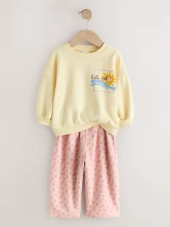 Next - Ensemble Sweat-shirt et jogging Coupe ballon (3mois -7ans) Imprimé animal jaune Discount