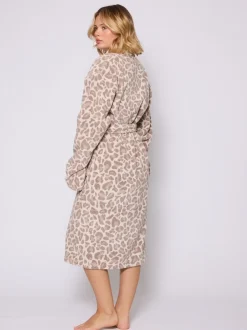 Loungeable Imprimé animal léopard - Peignoir classique en éponge