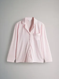 The Set Imprimé animal/rose - lot de 2 pyjamas longs boutonnés en Blend de viscose polyester avec passepoil Sale