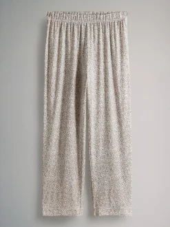 The Set Imprimé animal/rose - lot de 2 pyjamas longs boutonnés en Blend de viscose polyester avec passepoil Sale