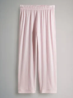 The Set Imprimé animal/rose - lot de 2 pyjamas longs boutonnés en Blend de viscose polyester avec passepoil Sale